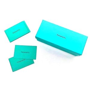 Tiffany cardboard box for prescription eyewear with envelope and cards/booklets